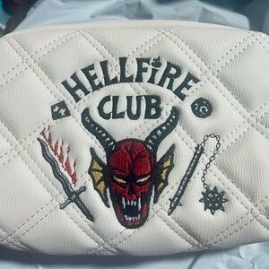 White Quilted Stranger Things Hellfire Club Bag
